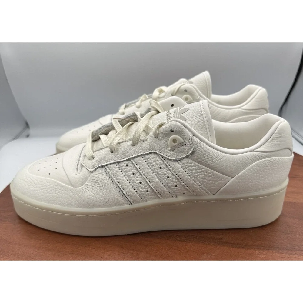 Adidas Rivalry‎ Leather Lux Low Sneakers Cream White/Alumina Men's 11.5/W12.5